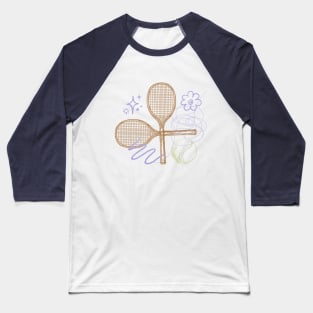 Tennis Bump Sporty Pattern Baseball T-Shirt